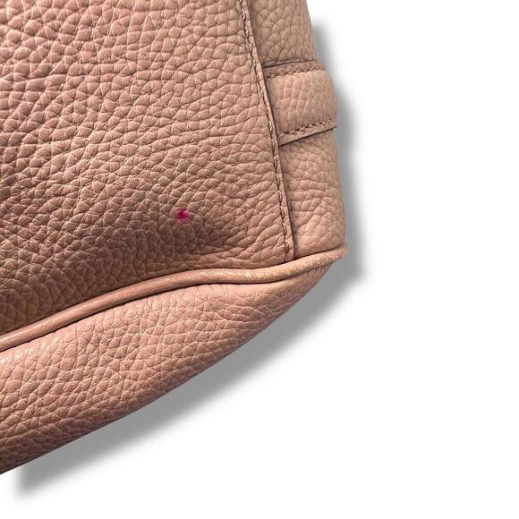 Kate Spade New York Crossbody Bag Nude Taupe Pebbled Leather Flap Purse - Picture 9 of 15